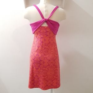 SOYBU Hot Pink and Orange Racerback Athletic Dress S